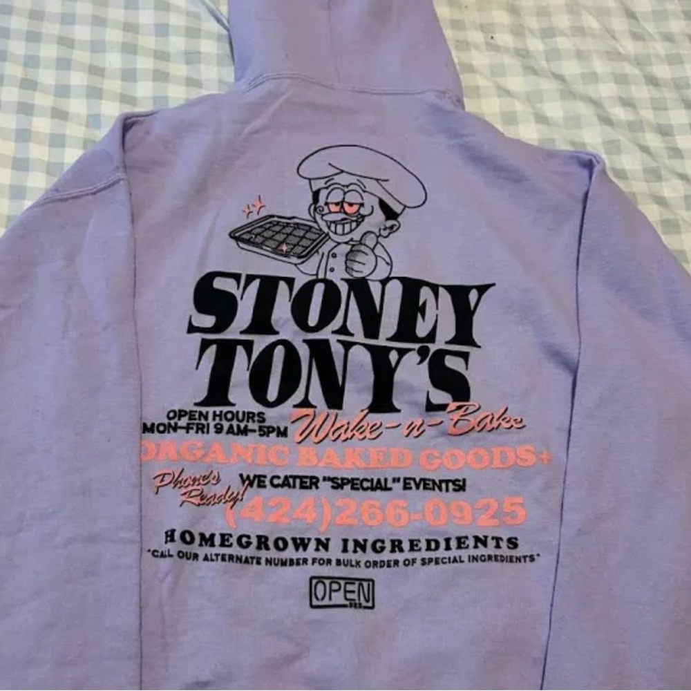 Purple Stoney Tony's Graphic Hoodie